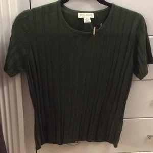 Ann Taylor 100% silk sweater, green